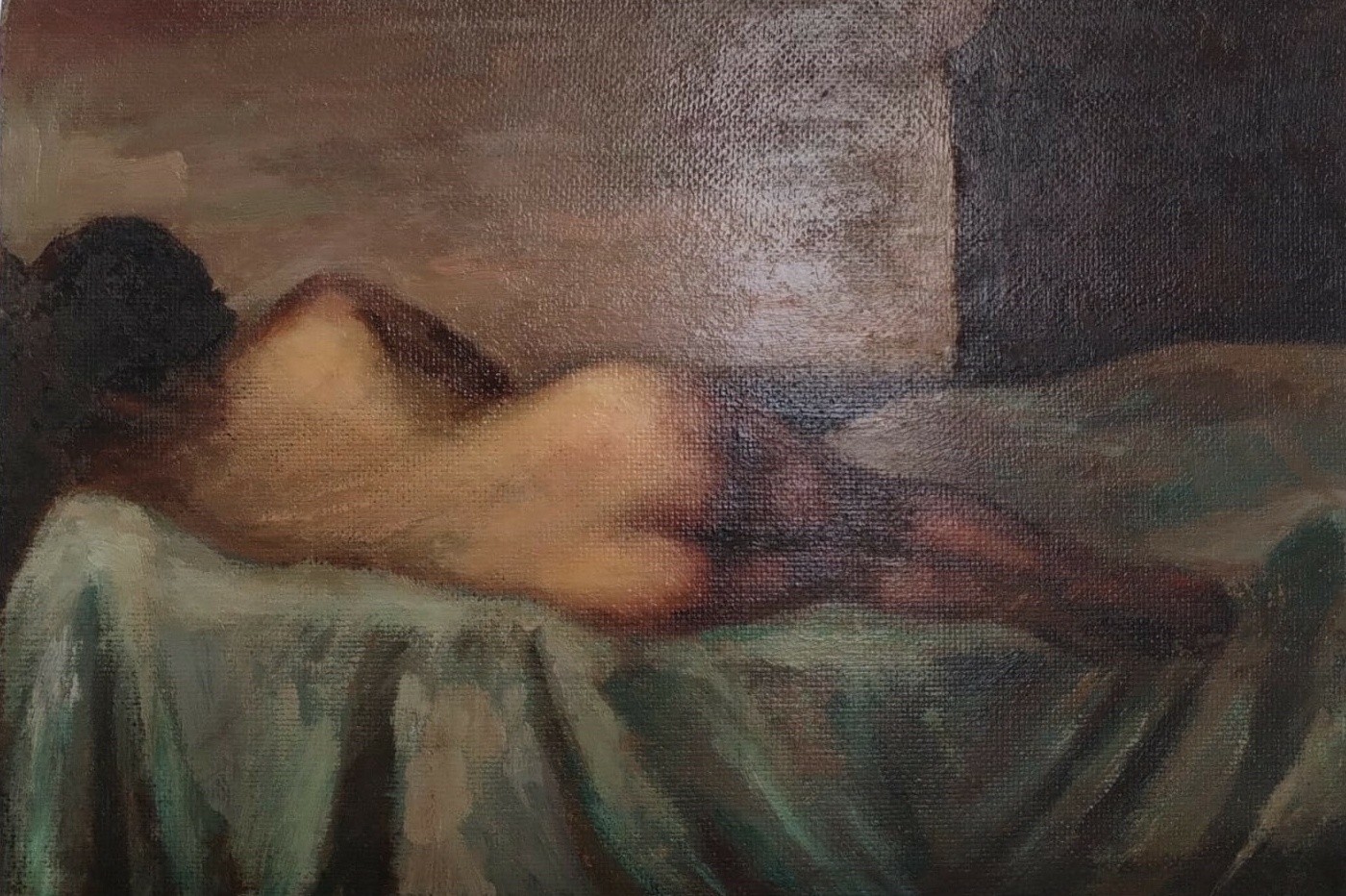 Nudo di donna n. 2 - olio su tavoletta - 38x26 cm - s.d.