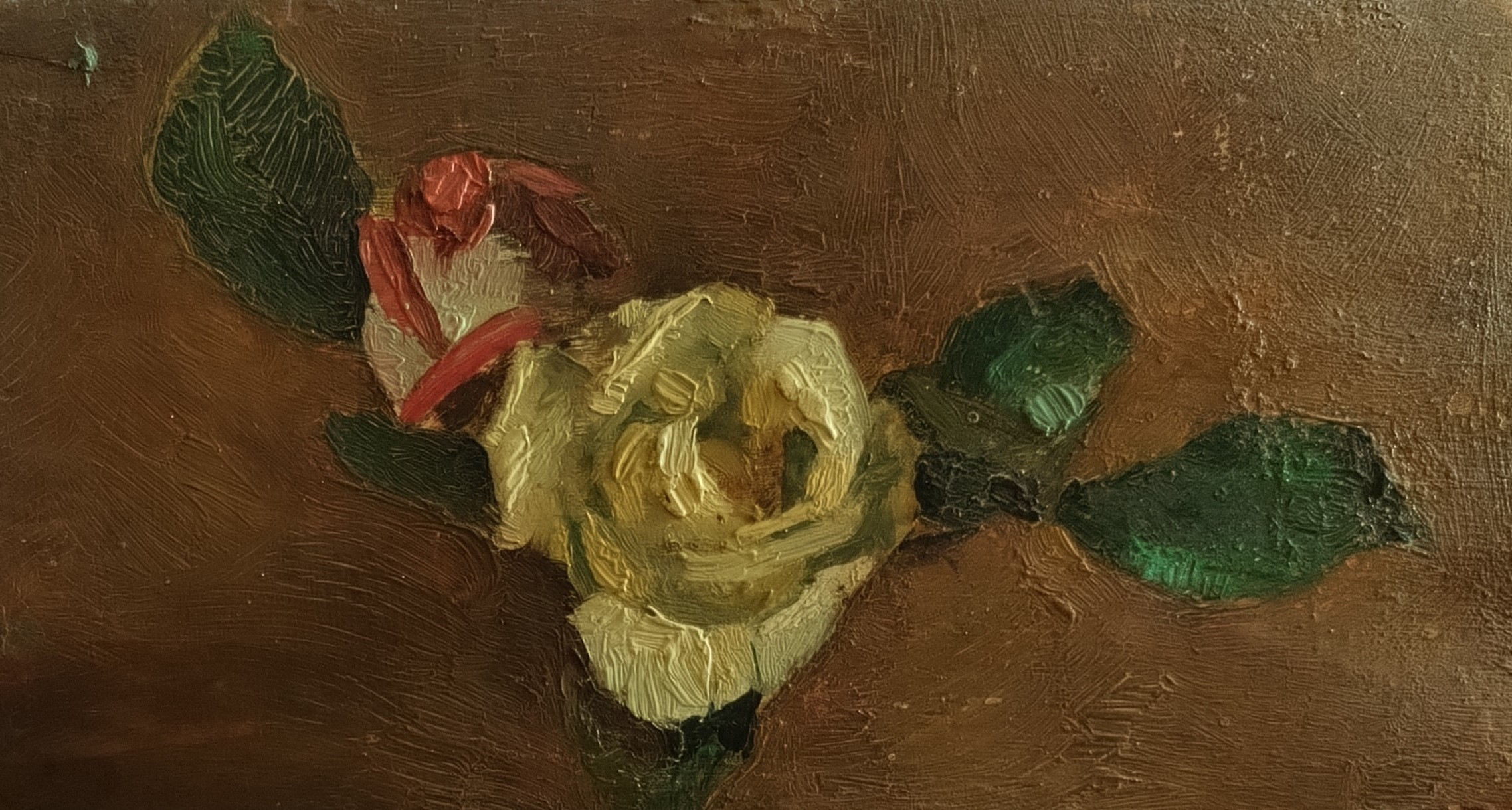 Fiori - olio su tavoletta - 21x11,5cm - s.d.