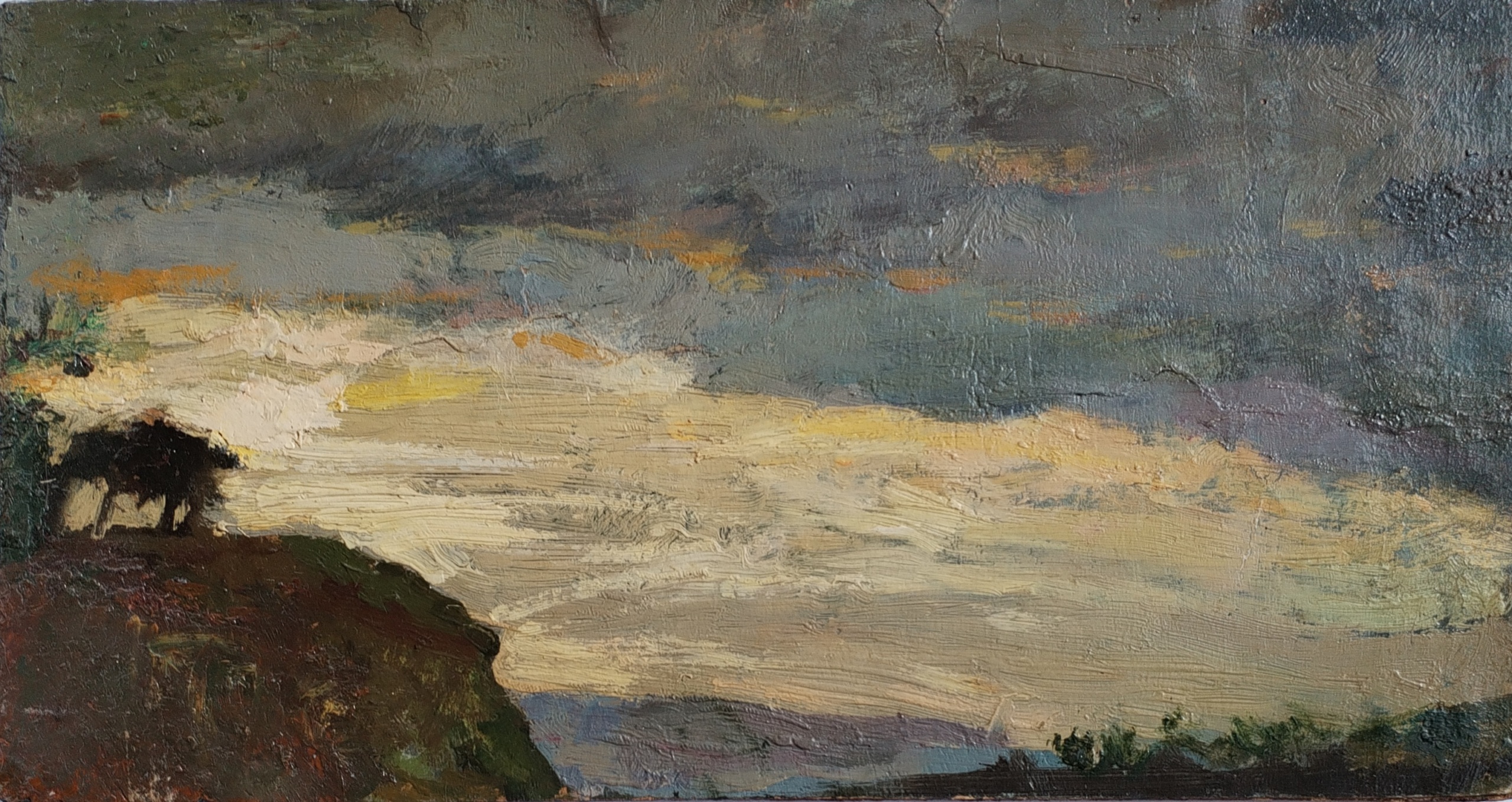 Paesaggio - olio su tavoletta - 23x12cm - 193