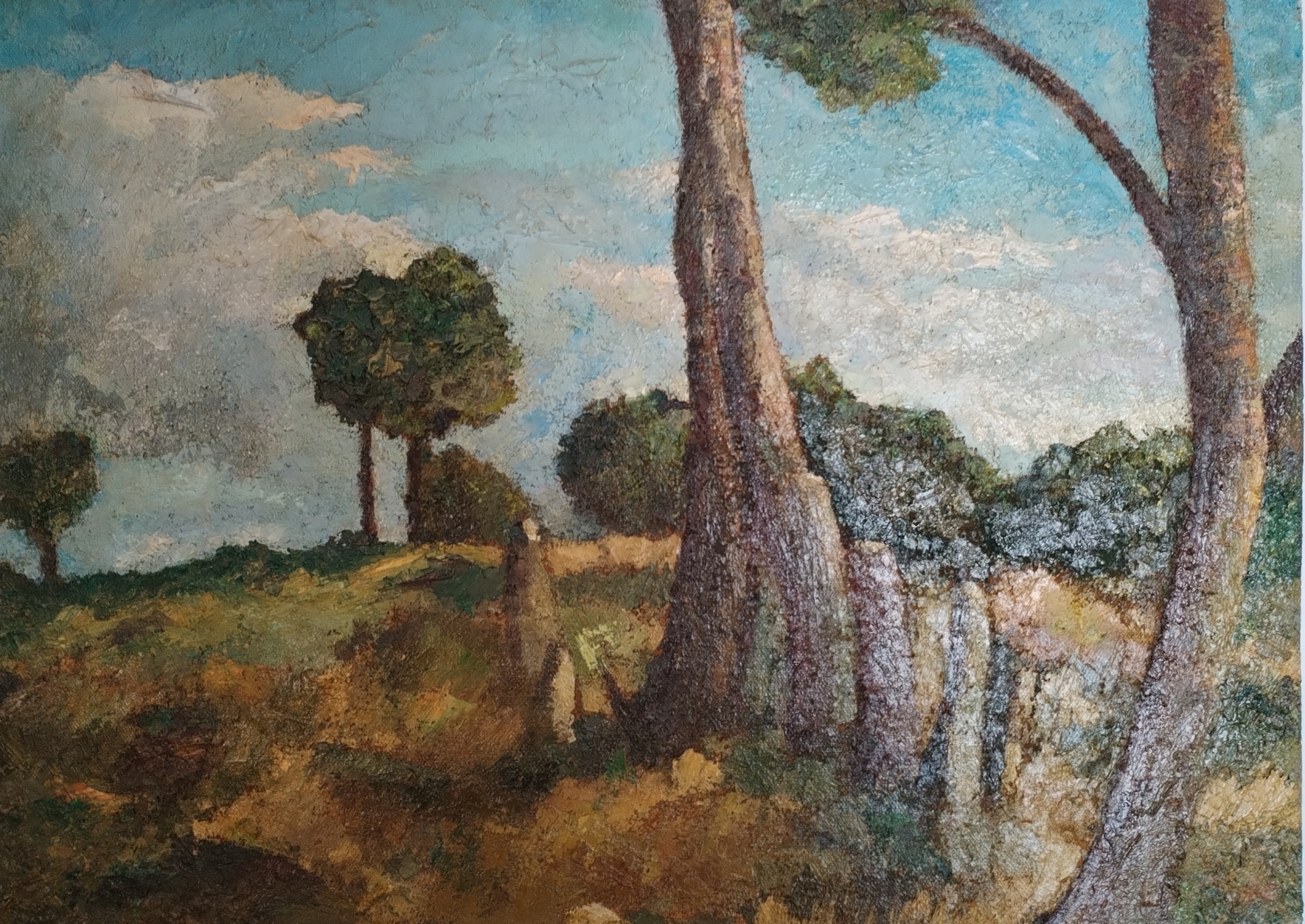 Francesco Cristini - Paesaggio - olio su tavoletta - 46,5x34cm - s.d.