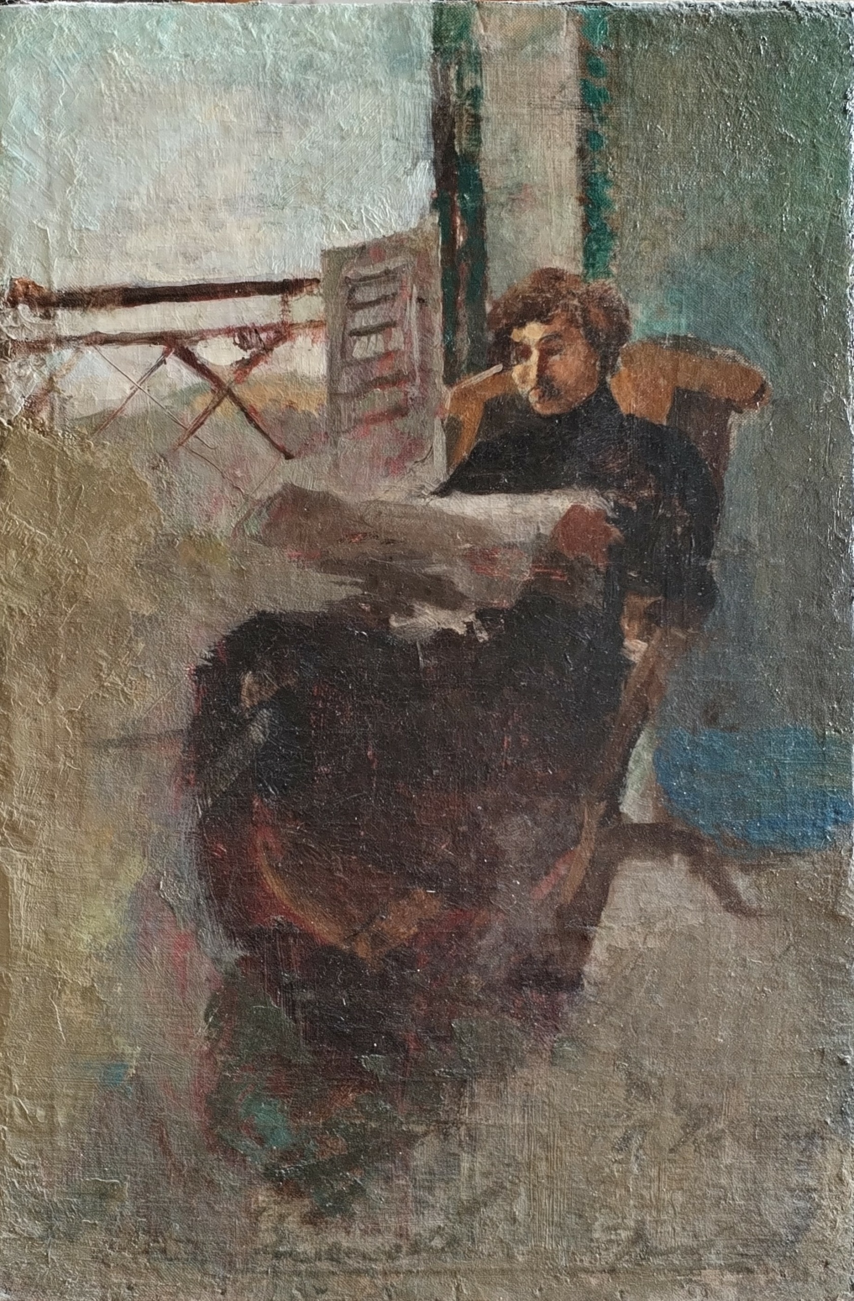 Francesco Cristini - Aria di primavera (bozzetto) - olio su tavoletta - 25,5x38cm - s.d.