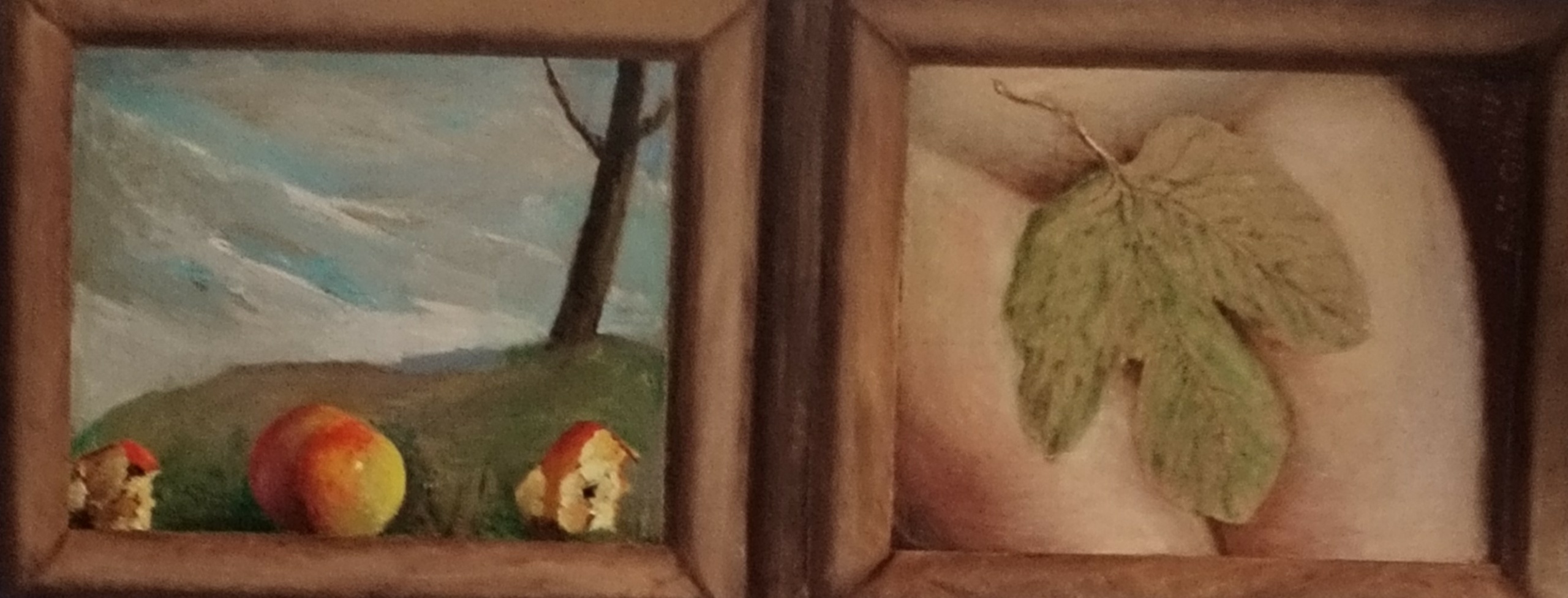 Disobbedienza - olio su compensato - 81,5x33cm - 1957