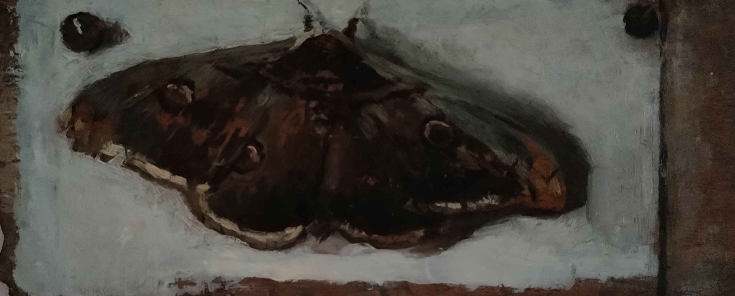 Falena - olio su tavoletta - 23x9,5cm - s.d.