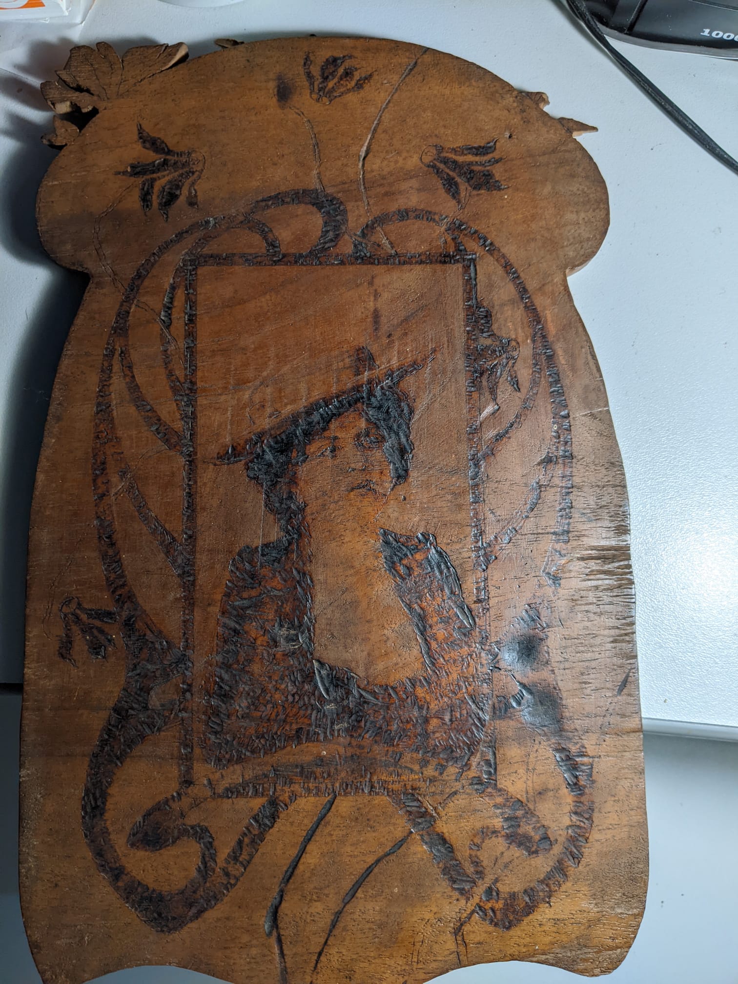 Figura di donna - collezione privata - Pirografia - s.d.