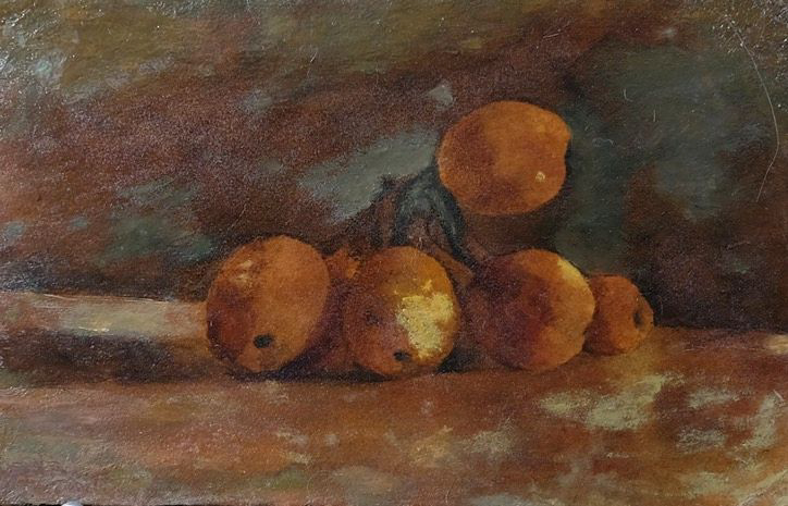 Nespole - olio su tavoletta - 22,3x14,5 cm - 1902