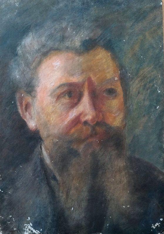 Ritratto di uomo con barba - pastello - 28.5x41,5 cm - s.d.