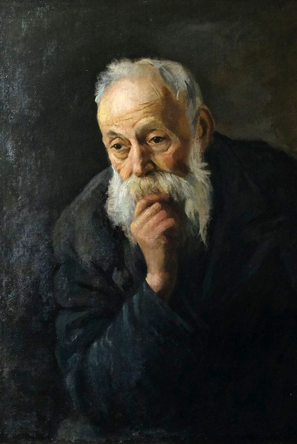 Nobile decaduto - olio su legno - 48x69 cm - s.d.