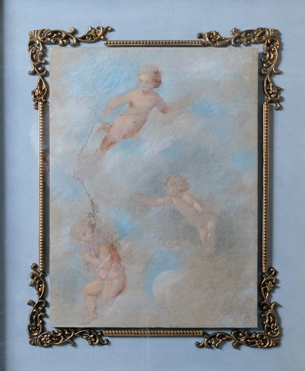 Puttini - pastello su cartone - 29x40 cm - s.d.