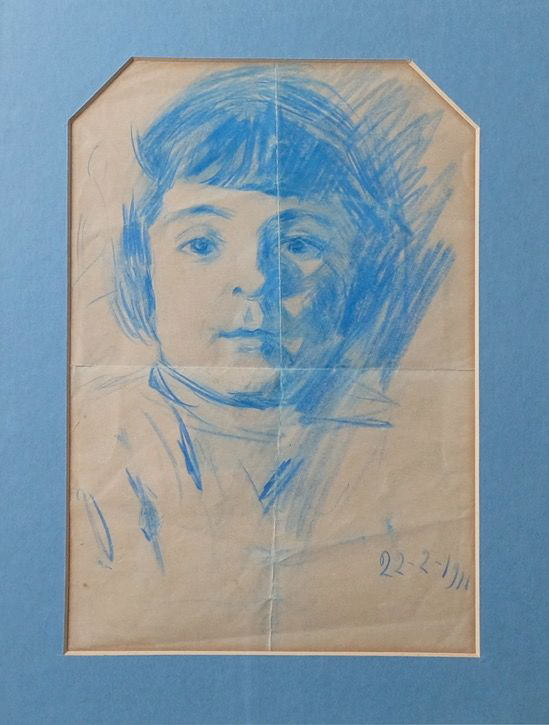 Ritratto della figlia Iolanda (bozza) - matita - 18x26,5 cm - 22.02.1911