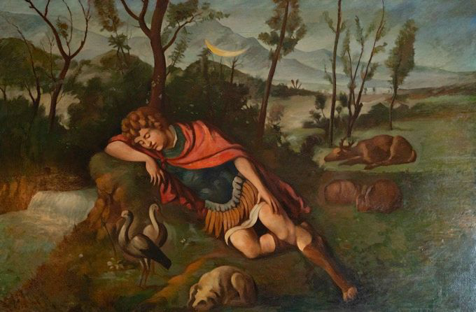 Endimione - olio su tavola - 2,10x1,47 m -s.d.