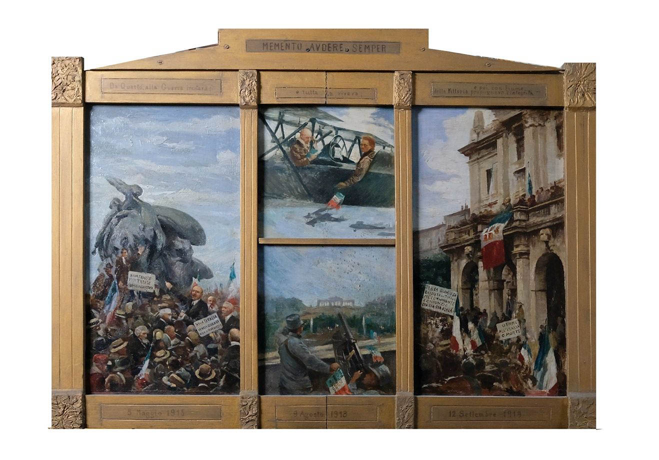 Francesco Cristini - Memento Audere Sempre, 1934 - olio su compensato - 40x65 cm