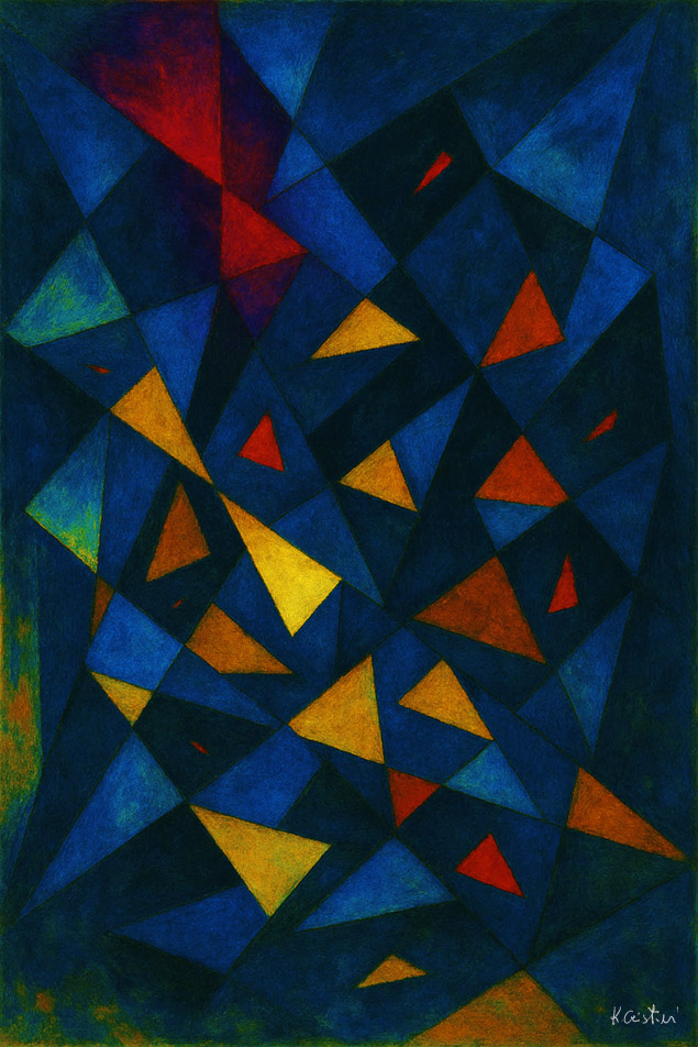 Katia Cristini - figurativo -2 Il Momento - Otello e Desdemona - Blu