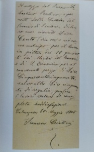 Raro documento di accordo tra il pittore Francesco Cristini e il parroco dell'epoca Sebastiano Rubino per la realizzazione delle icone del SS Rosario di Pentone - 1905