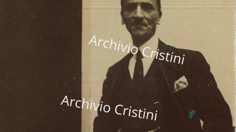 Ritratto fotografico storico del pittore Francesco Cristini (1878-1964)