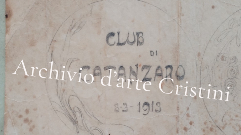 Studio preparatorio del bozzetto per il Club di Catanzaro di Francesco Cristini -1913