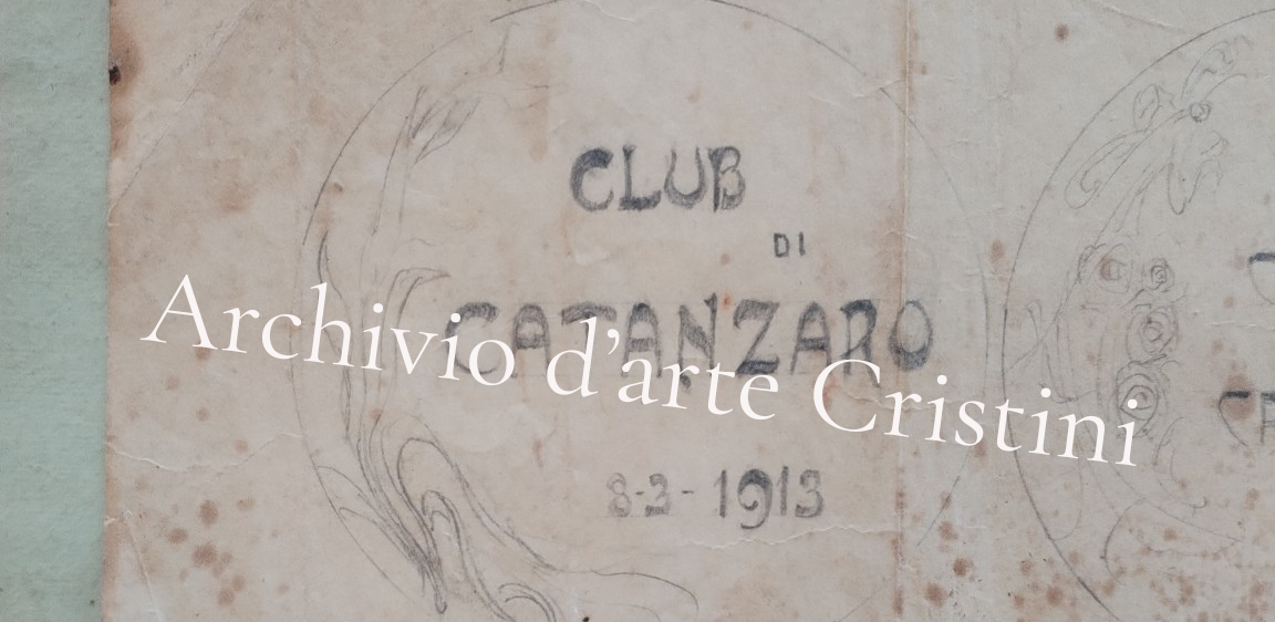 Studio preparatorio del bozzetto per il Club di Catanzaro di Francesco Cristini -1913