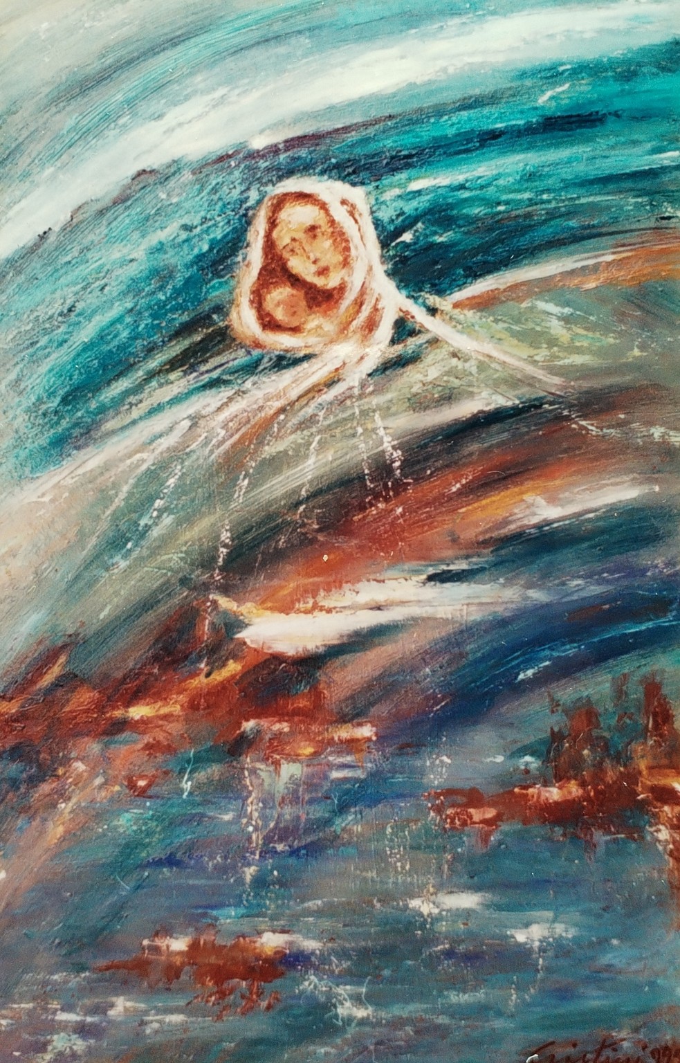 Volò nel cielo col suo bambino