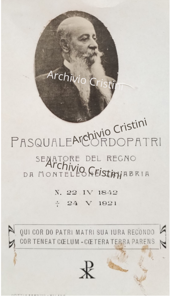 Immaginetta commemorativa di Pasquale Cordopatri